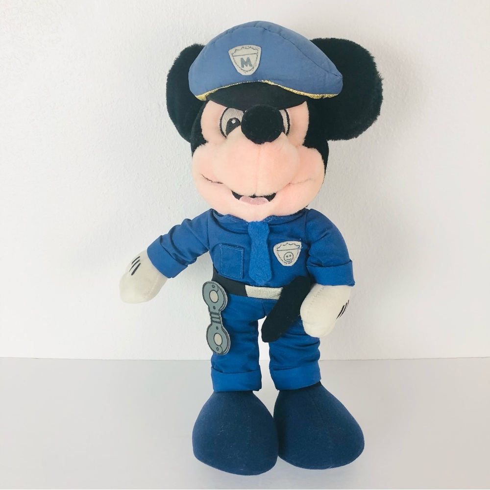Vintage Disney Police Officer Mickey Mouse Plush